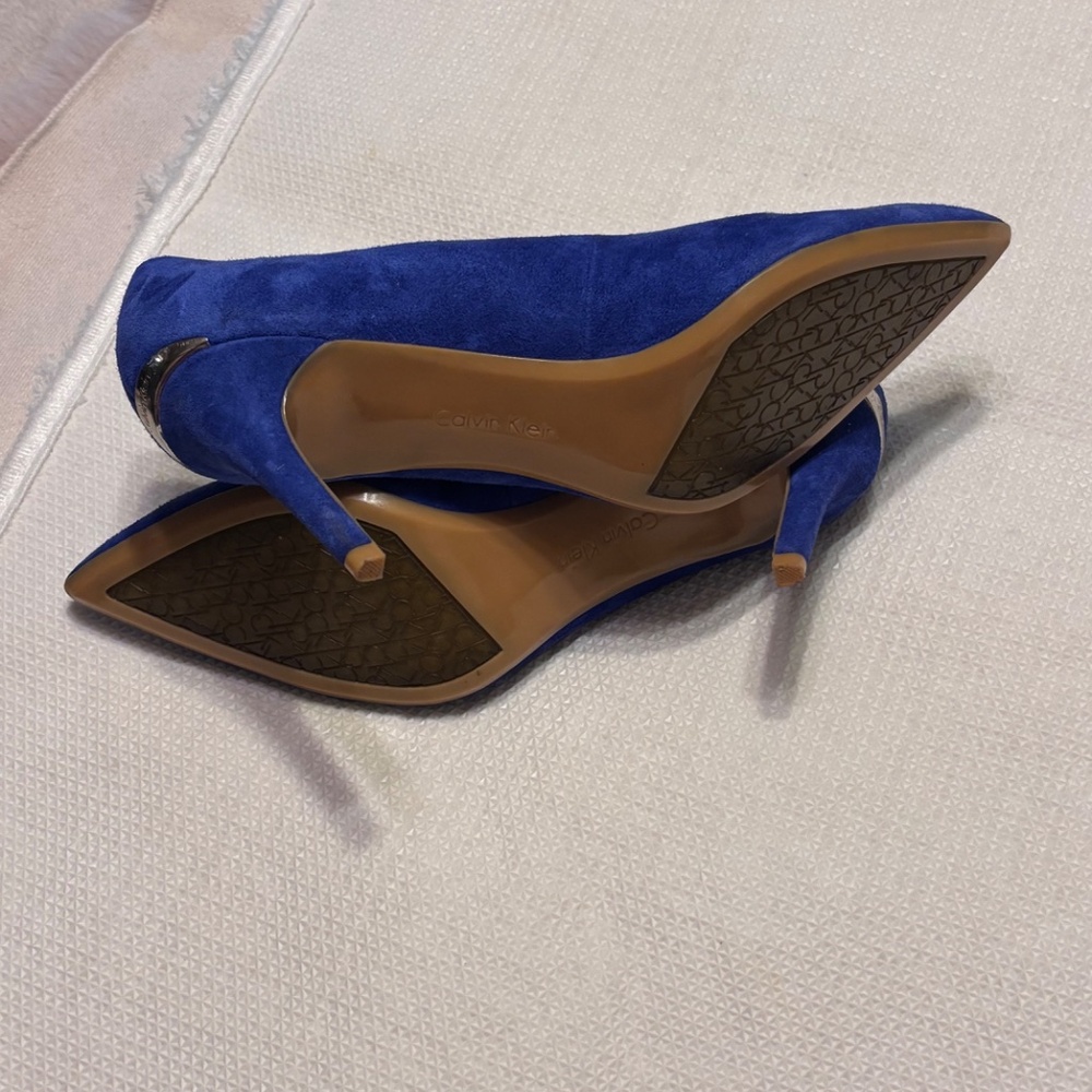 Calvin Klein Gayle Kid Suede Women Pumps Sz 9.5 - Picture 11 of 12
